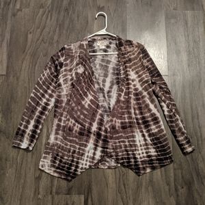Tie dye drapey cardigan